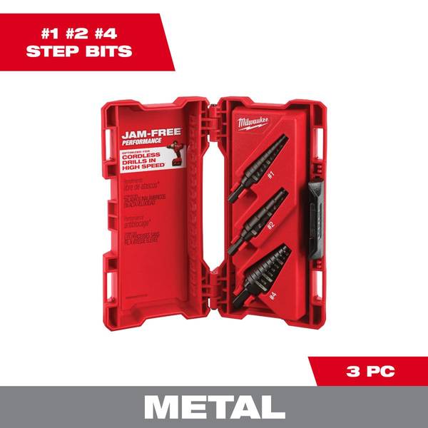 Milwaukee 3-Piece Step Drill Bit Set