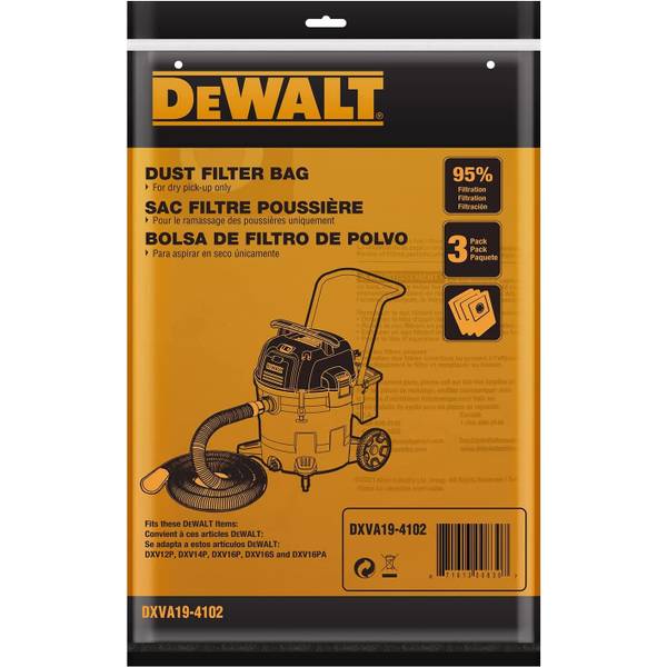 DEWALT 3-Count 12-16 Gallon Dust Bag