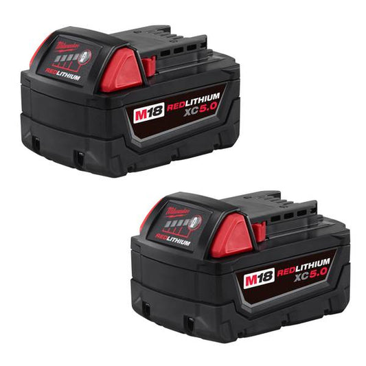 Milwaukee M18 REDLITHIUM XC5.0 Extended Capacity Battery Two Pack