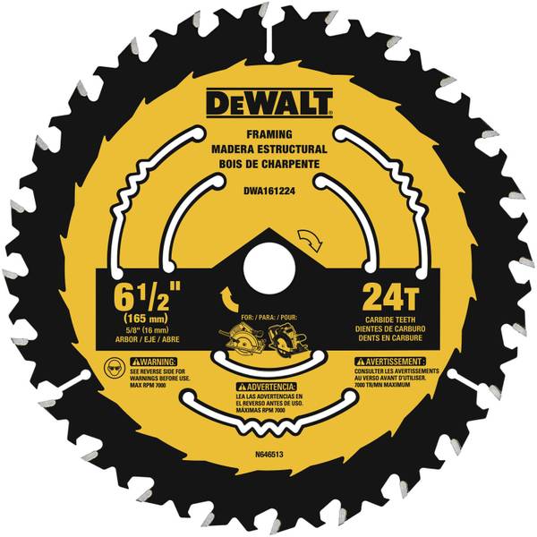 DEWALT 6 1/2" 24T Saw Blade