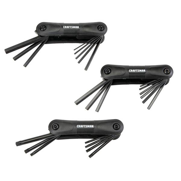 Craftsman 25-Key 3-Pack Folding Hex Set