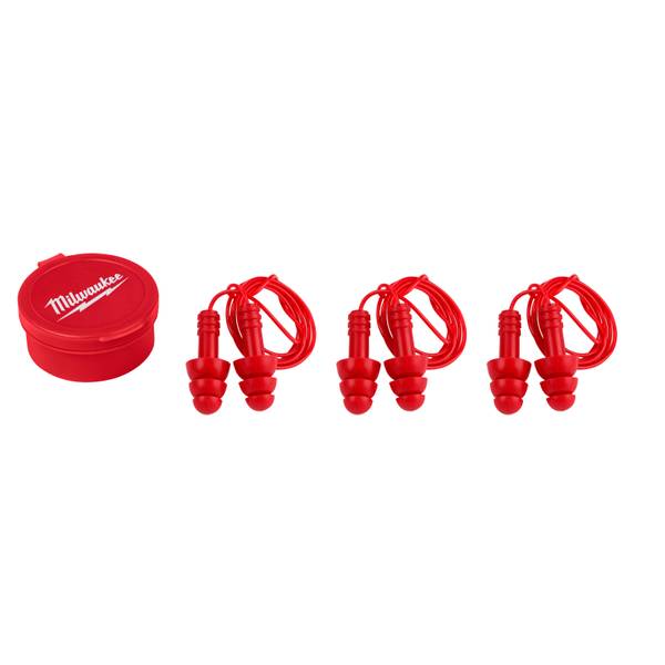 Milwaukee 3-Pack Reusable Corded Earplugs