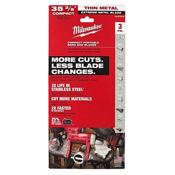 Milwaukee 3-Pack Extreme Thin Metal Compact Band Saw Blades