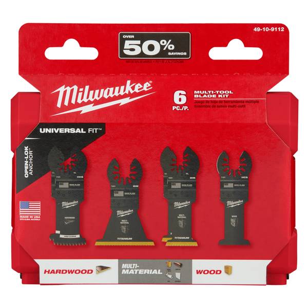 Milwaukee 6-Piece Oscillating Multi-Tool General Purpose Blade Kit