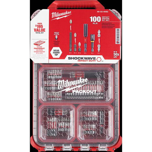 Milwaukee 48-32-4082 100-Piece Shockwave Packout Kit