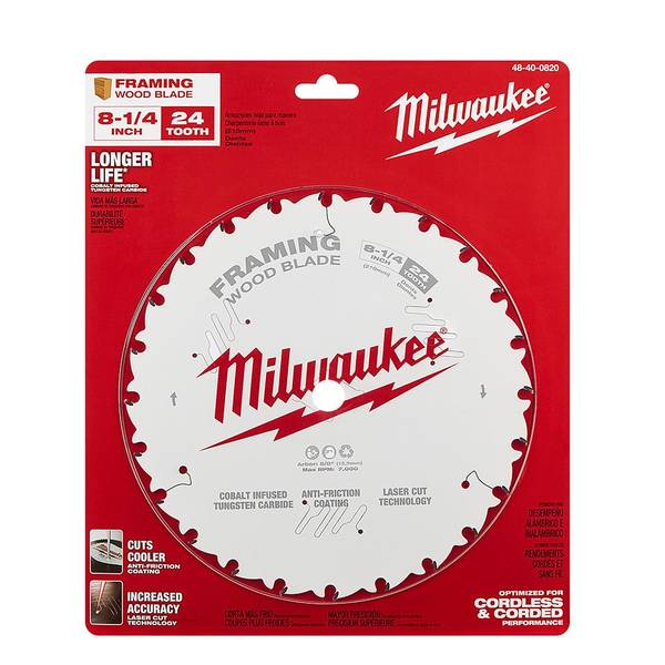 Milwaukee 8-1/4" 24T Framing Circular Saw Blade