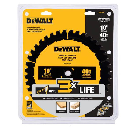 DEWALT 10" 40T General Purpose Saw Blade