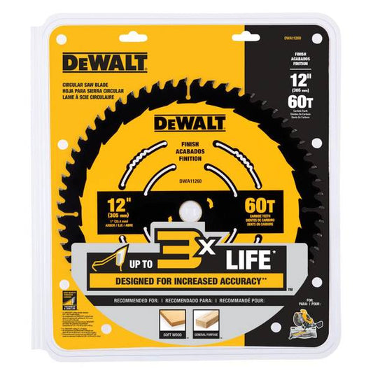 DEWALT 12" 60T Finish Saw Blade