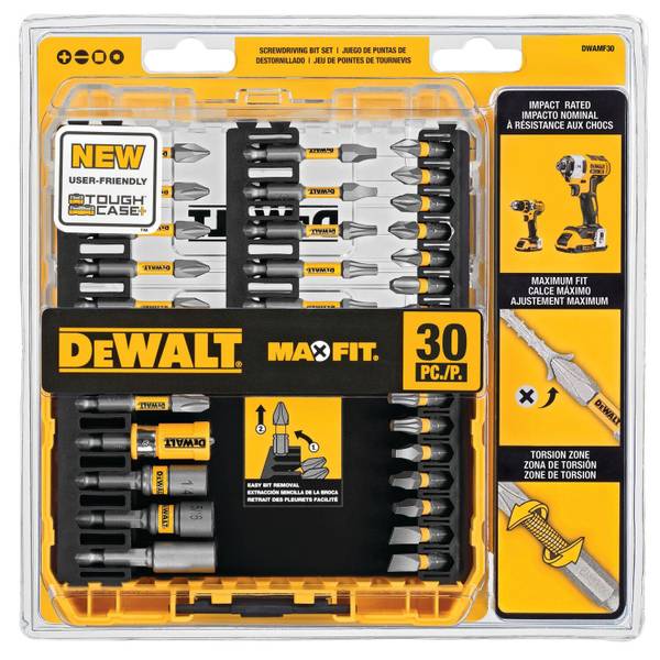 DEWALT Max Fit Screwdriving Bit Sets with ToughCase+ System