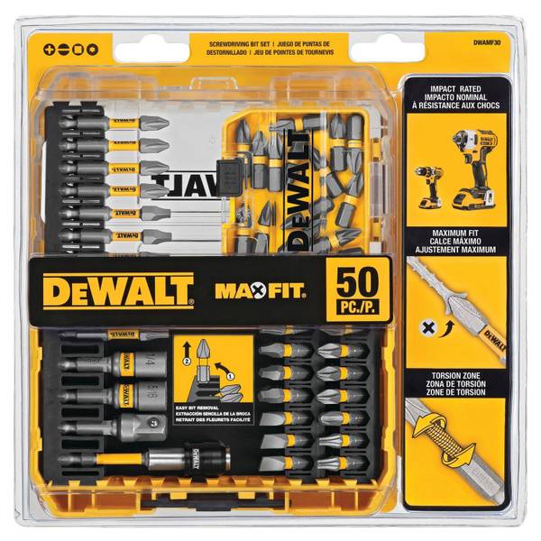 DEWALT 50 Piece Max Fit Screwdriving Bit Sets with ToughCase+ System