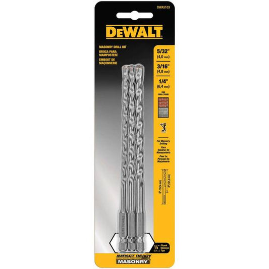 DEWALT 3-piece Impact Ready Masonry Bit Set