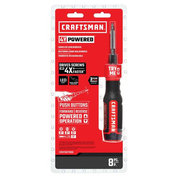 Craftsman 8-Piece 4V MAX* Cordless Screwdriver