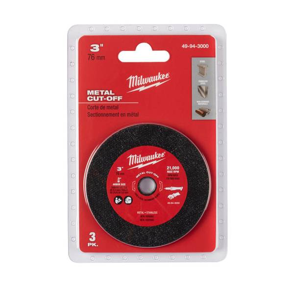 Milwaukee 3-Pack 3" Metal Cut Off Wheel