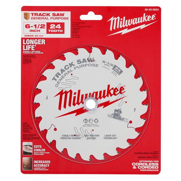 Milwaukee 6 1/2" 24T General Purpose Track Saw Blade