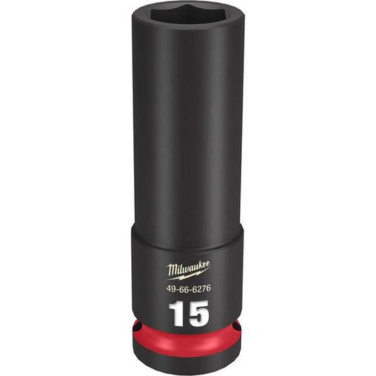 Milwaukee 1/2" Drive 15MM Deep 6 Point Socket