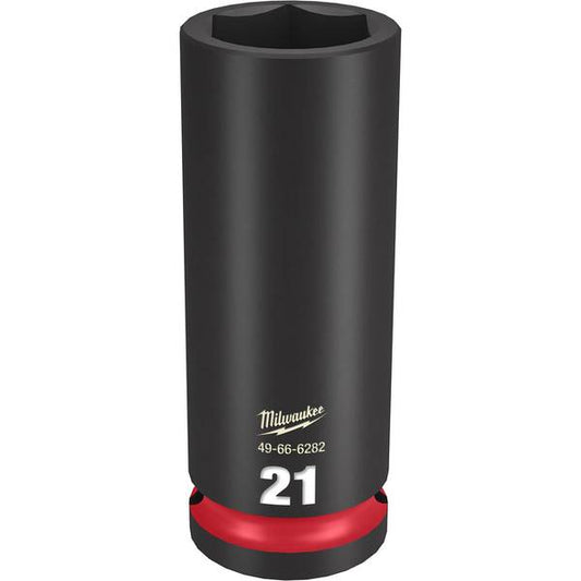 Milwaukee 1/2" Drive 21MM Deep 6 Point Socket