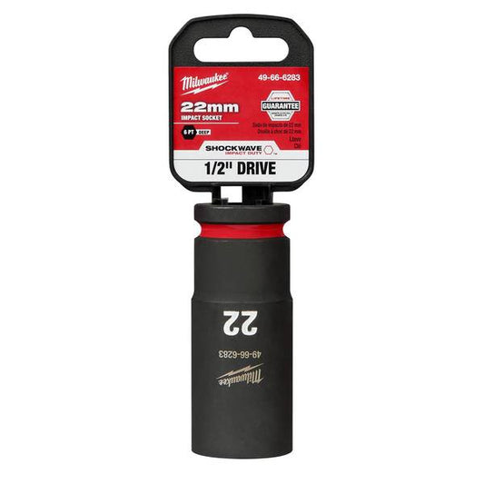 Milwaukee 1/2" Drive 22MM Deep 6 Point Socket