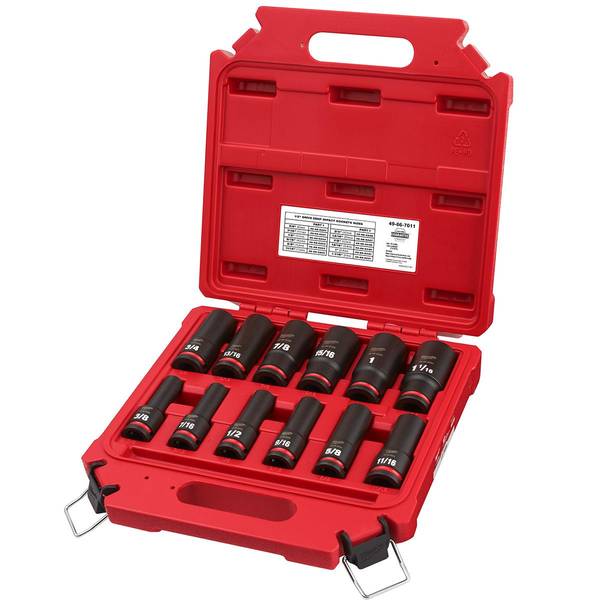 Milwaukee 1/2" Drive Metric Deep 6 Point Socket Set