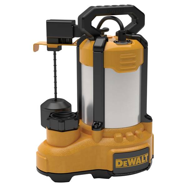 DEWALT 1 HP Stainless Steel Cast Iron Sump with Vertical Float Switch