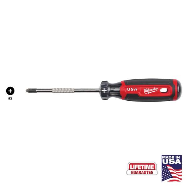 Milwaukee #2 Phillips 4" Cushion Grip Screwdriver