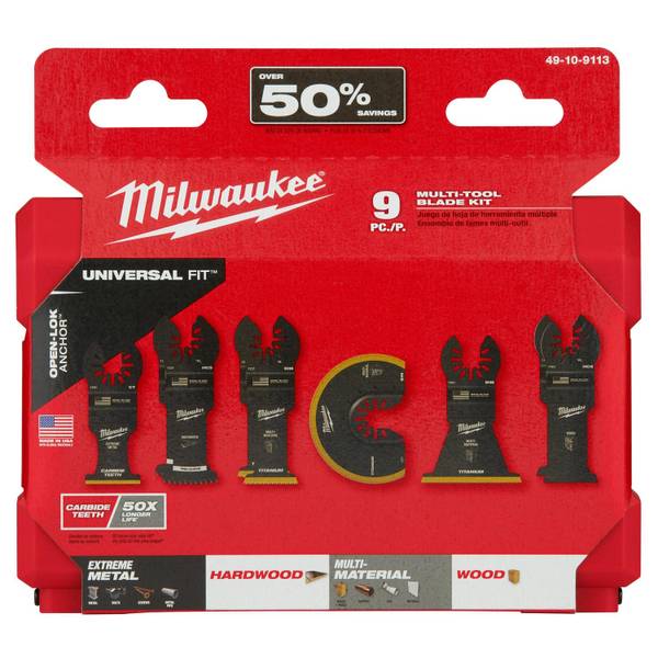 Milwaukee 9-Piece Oscillating Multi-Tool General Purpose Variety Pack