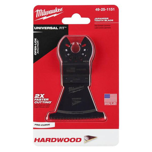 Milwaukee 2-1/2" HCS Japanese Tooth PRO-CURVE Hardwood Blade