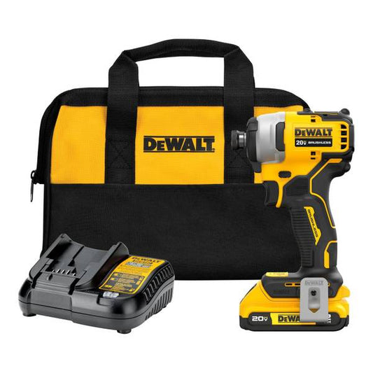 DEWALT ATOMIC 20V MAX* Brushless Cordless Compact 1/4 in. Impact Driver Kit