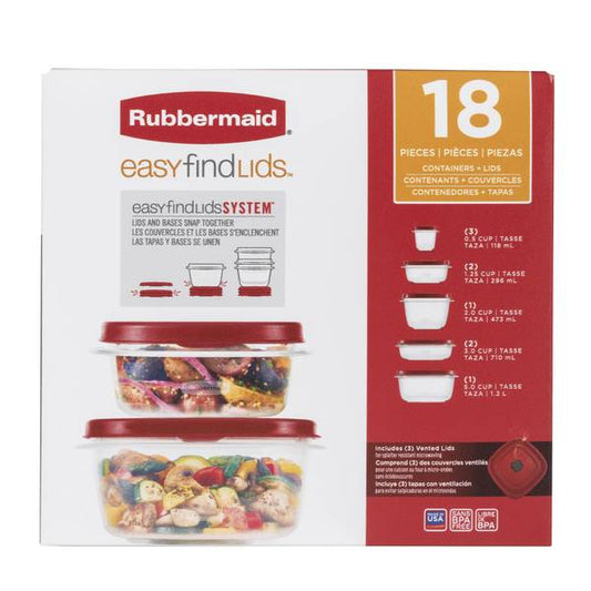 Rubbermaid 18-Piece Easy Find Lids Set