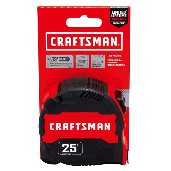 Craftsman 25' Compact Easy Grip Tape Measure