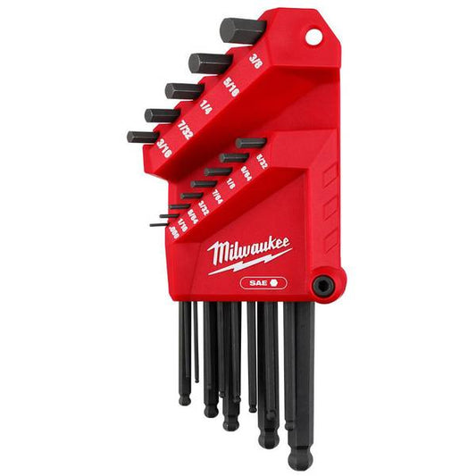 Milwaukee 13-Key Ball End L-Style Hex Key Set - SAE