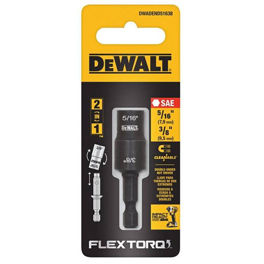 DEWALT 5/16" + 3/8" Double-Ended/Detachable Nut Driver