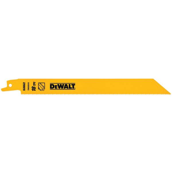 DEWALT 5-Pack 8" 18 TPI Reciprocating Saw Blade