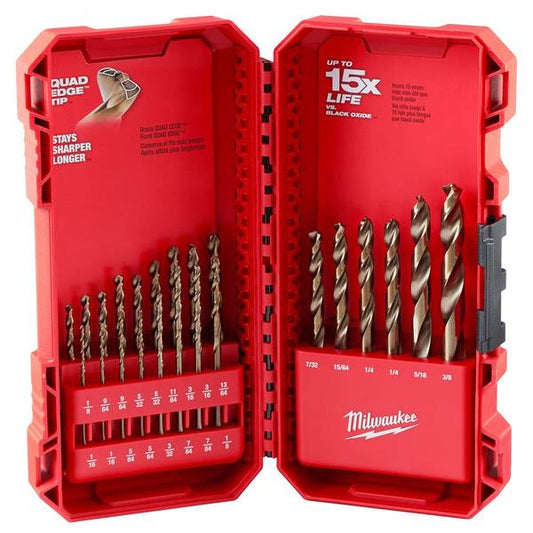 Milwaukee 23-Piece RED HELIX Cobalt Drill Bit Set