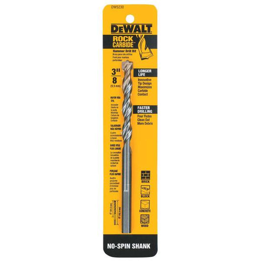 DEWALT 3/16"x6" Percussion Masonry Drill Bit