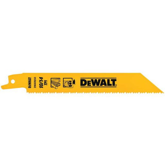 DEWALT 5-Pack 6" 10 TPI Reciprocating Saw Blade