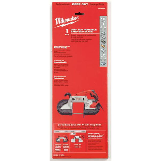 Milwaukee 18 TPI Standard Deep Cut Portable Band Saw Blade