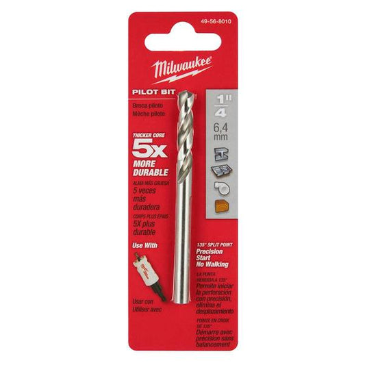 Milwaukee 1/4" x 3-1/2" High Speed Steel Pilot Bit