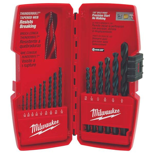 Milwaukee 15-Piece THUNDERBOLT Black Oxide Drill Bit Set