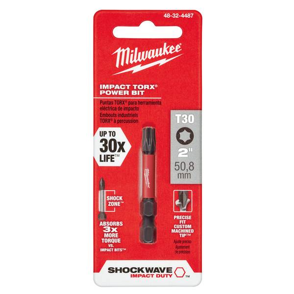 Milwaukee SHOCKWAVE 2" Impact Torx T30 Power Bit