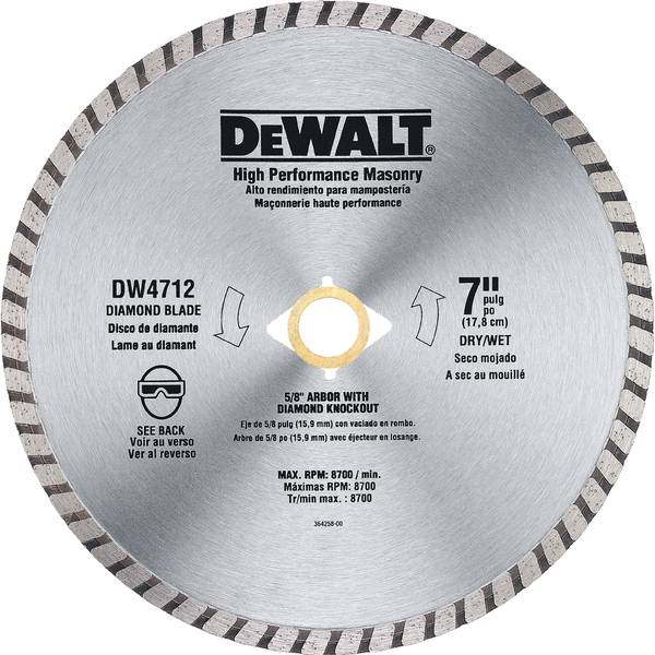 DEWALT 7" HP Diamond Masonry Wheel