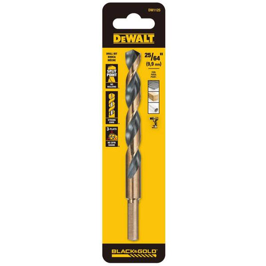 DEWALT 25/64" 135 Split Point Black Oxide Drill Bit