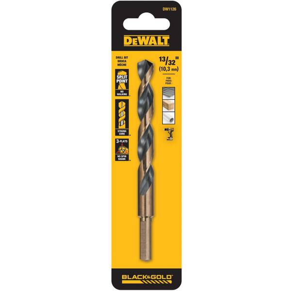 DEWALT 25/64" 135 Split Point Black Oxide Drill Bit