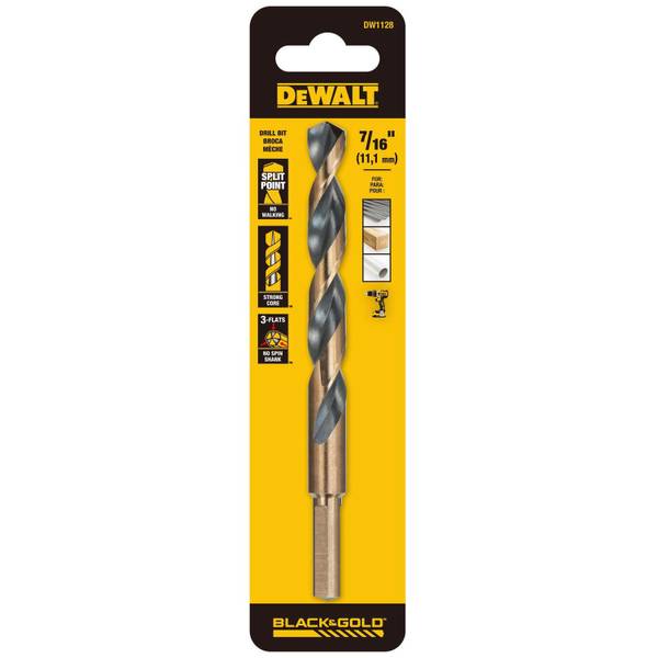 DEWALT 25/64" 135 Split Point Black Oxide Drill Bit