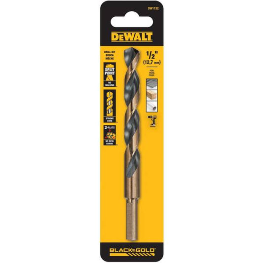 DEWALT 25/64" 135 Split Point Black Oxide Drill Bit