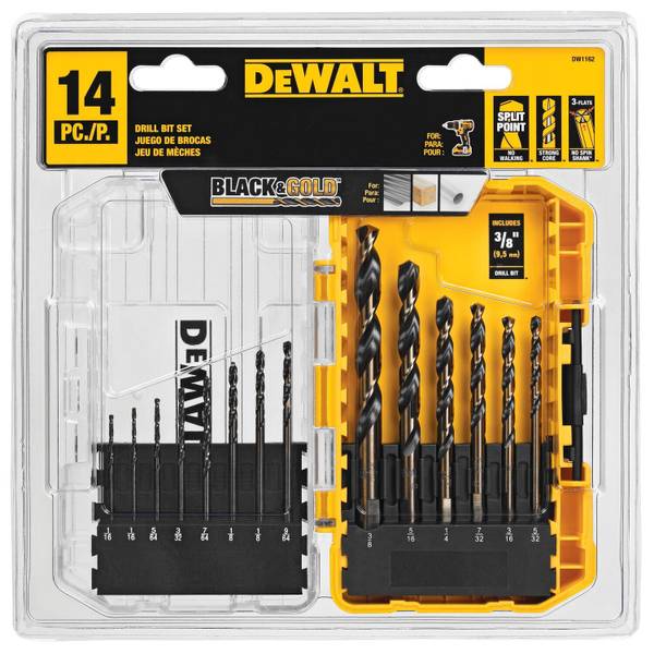 DEWALT 14-Piece Black Oxide Drill Bit Set