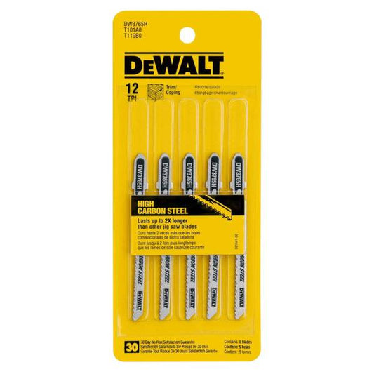 DEWALT 5-Piece 3" 12TPI T-Shank Trim/Coping Jig Saw Blades