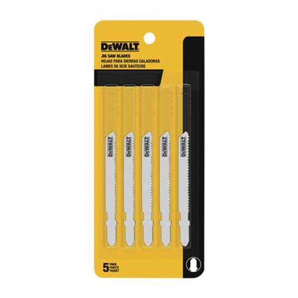 DEWALT 5-Piece 3" T-Shank Cobalt Steel Jig Saw Blade