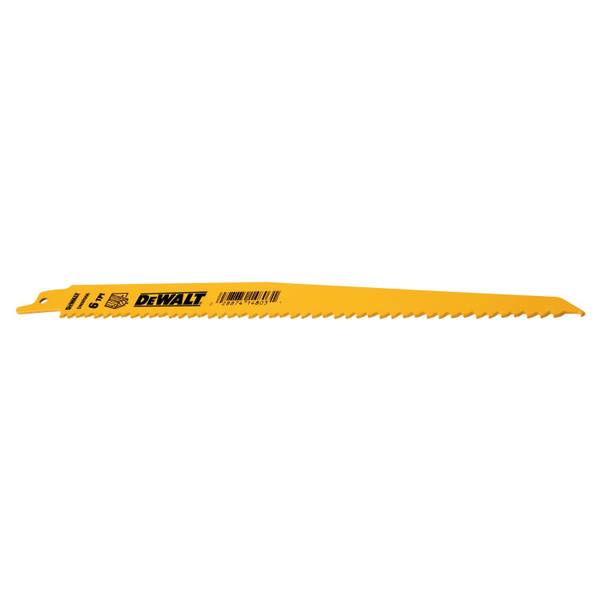 DEWALT 6" 6TPI Bi-Metal Reciprocating Saw Blade