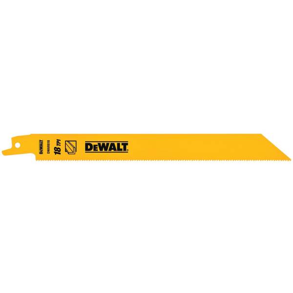 DEWALT 6" 18 TPI Bi-Metal Reciprocating Saw Blade