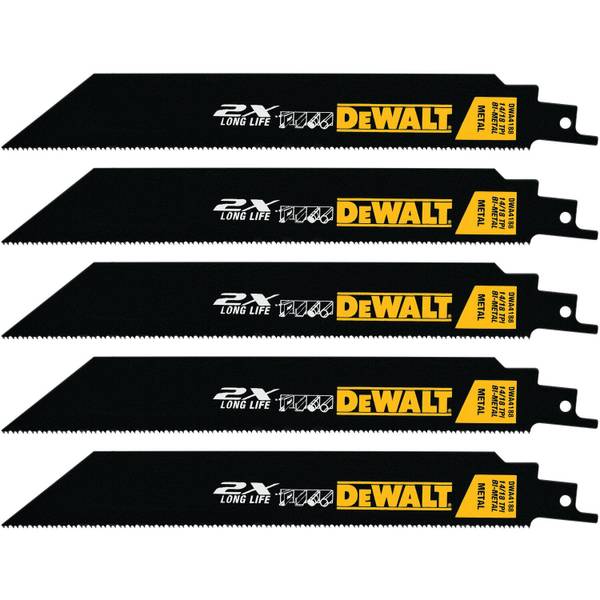 DEWALT 5-Pack 8" 2X Reciprocating Saw Blades